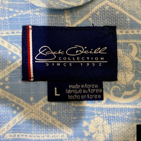 *NOT FOR SALE/SOLD* Jack O'Neill Button Down Short Sleeve Shirt (Sz L) - Picture 3 of 4